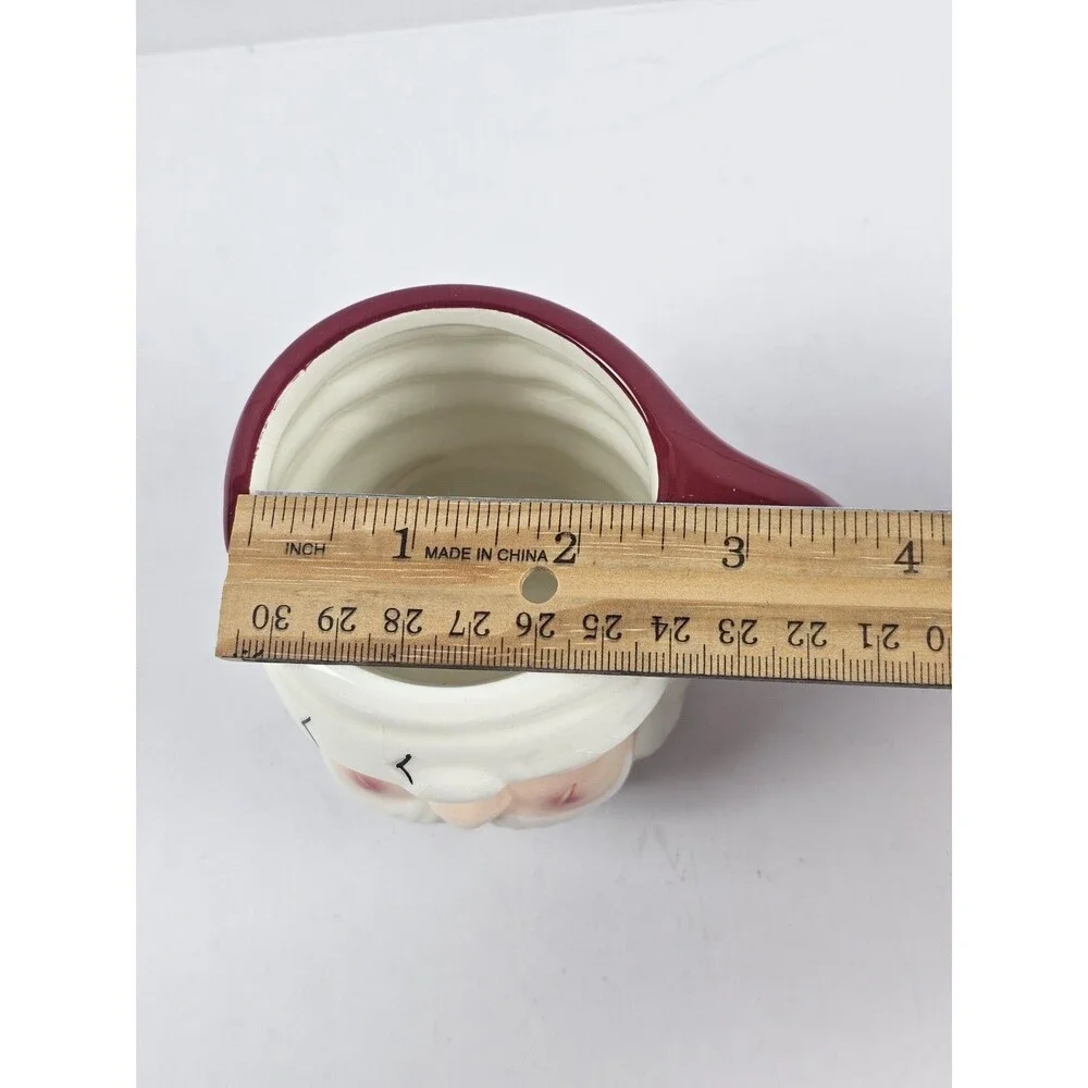 Pottery Barn Winking Santa Claus Figural Ceramic Mug Microwave Dishwasher Safe